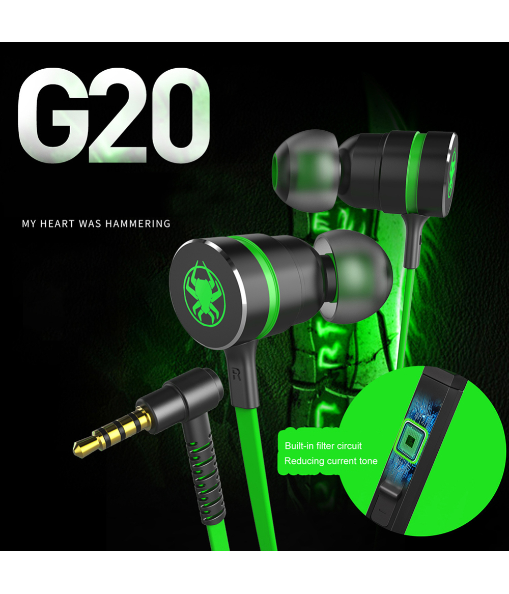 Gaming Headset PLEXTONE G20 In-ear Earphone Wired Magnetic PC Phone Gaming headset with microphone sports music gaming headset MP5 player  