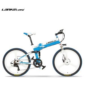 LANKELEISI XT750 400W 26 pollici pieghevole bicicletta elettrica servoassistita 35 km / h 70-90 km Gamma 48 V 10.4 Ah E-bike IP54 impermeabile STOCK Spedizione gratuita