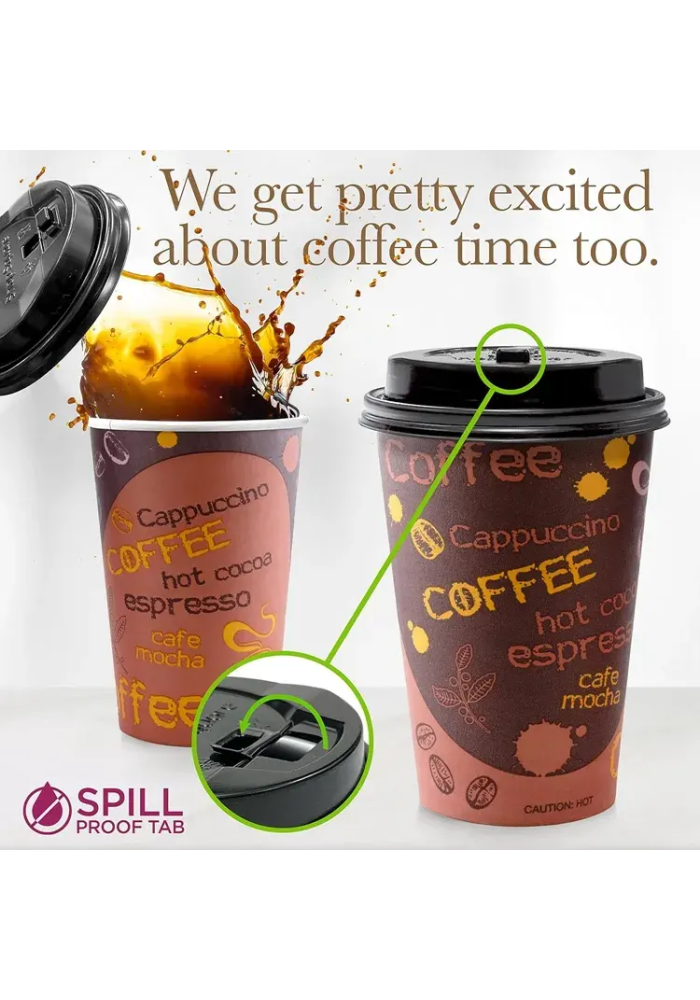 Custom Logo 12 oz Biodegradable Kraft Coffee Cup 500ml Volume Gold Foil Embossed Double Wall Single Paper Paper Craft