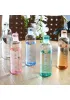 Personalized drink container stylish transparent water bottle fruit infuser water bottle diffuser water bottles with scale