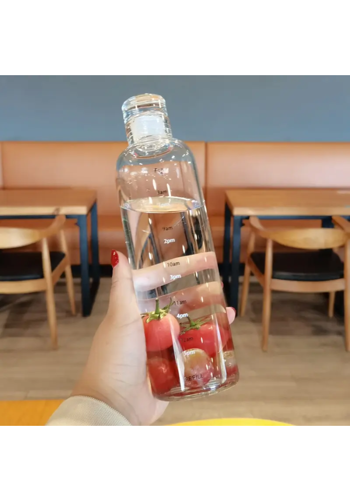 Personalized drink container stylish transparent water bottle fruit infuser water bottle diffuser water bottles with scale