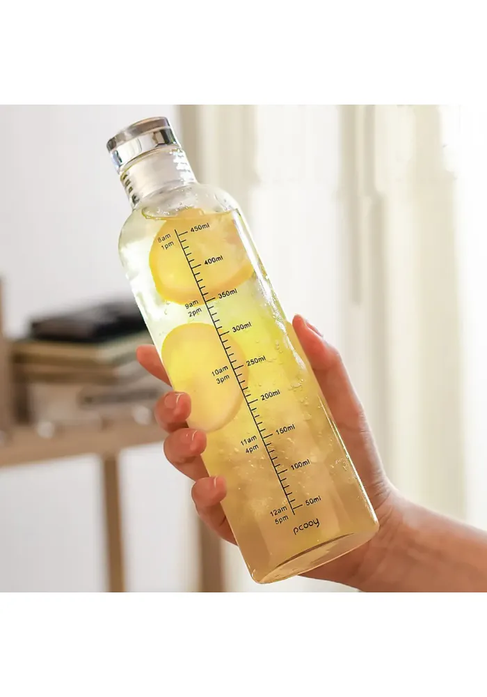 Personalized drink container stylish transparent water bottle fruit infuser water bottle diffuser water bottles with scale