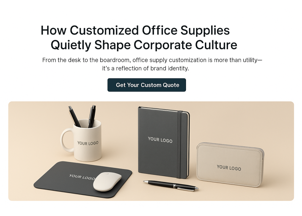 How Customized Office Supplies Quietly Shape Corporate Culture