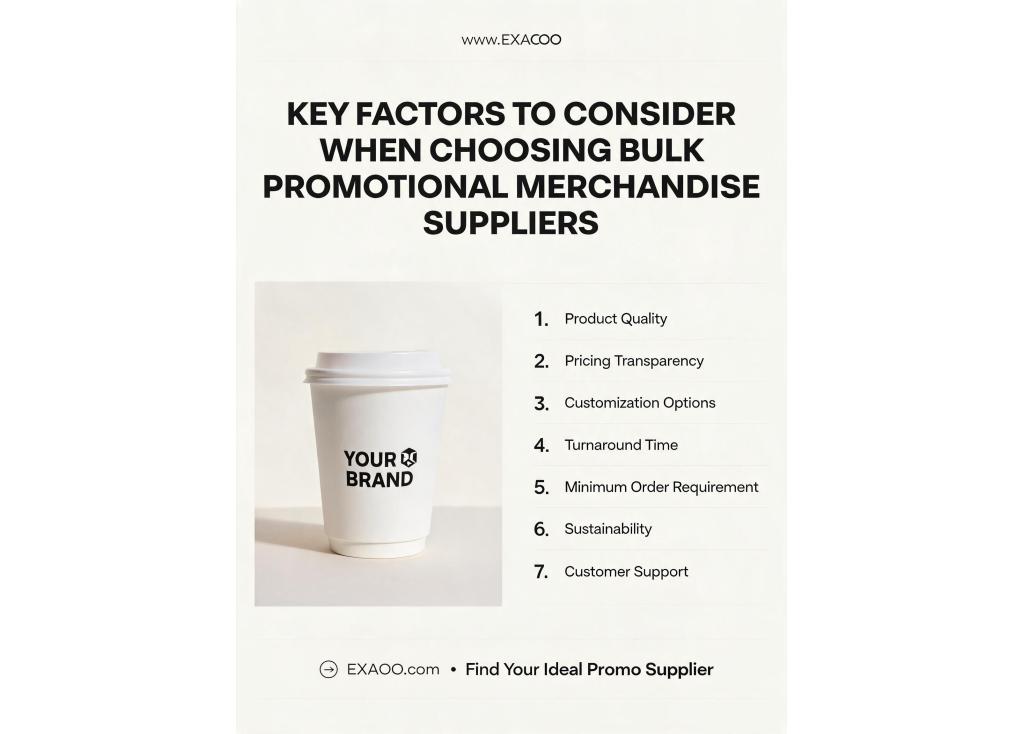 What are the key factors when choosing a bulk promotional merchandise supplier?