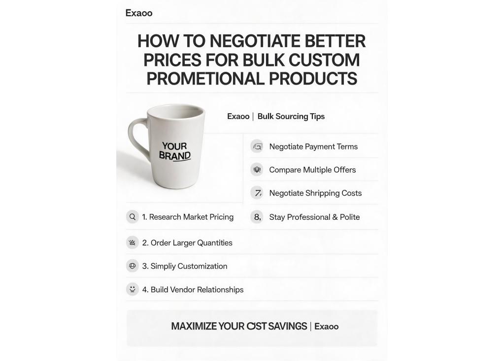 How to negotiate better prices for bulk custom promotional products?