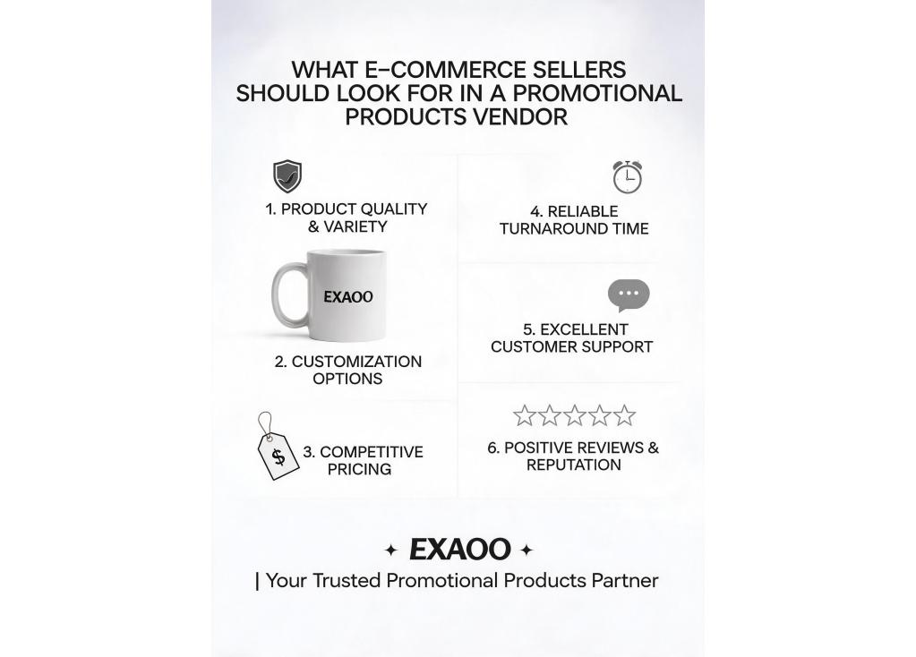 What should e-commerce sellers look for in a promotional products vendor?