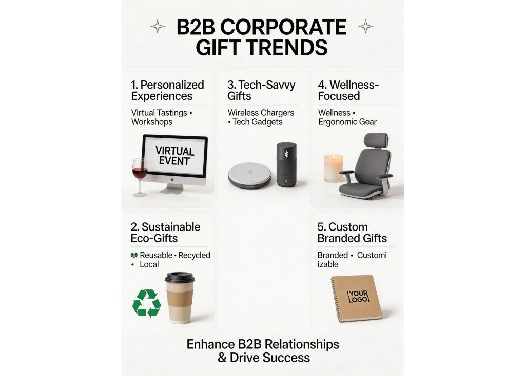 What are the latest trends in corporate gift ideas for B2B marketing?