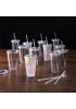  Double Wall Plastic Clear Reusable Cups 