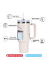 Hot Sale Large Capacity Stainless Steel Straw Water Bottle 40 oz Tumbler with Handle and Straw