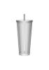  Double Wall Plastic Clear Reusable Cups 