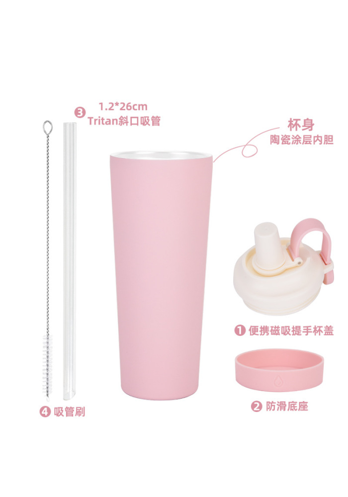 Portable Magnetic Handle Milk Tea Cup