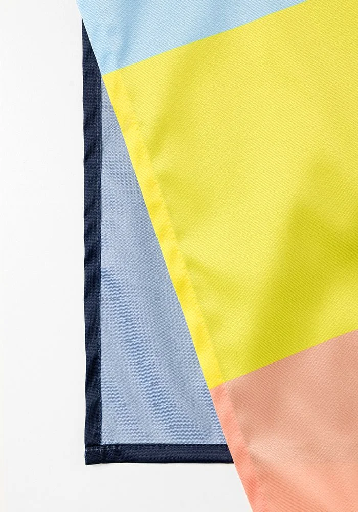 Custom Printed Polyester World Map Banner with Grommets