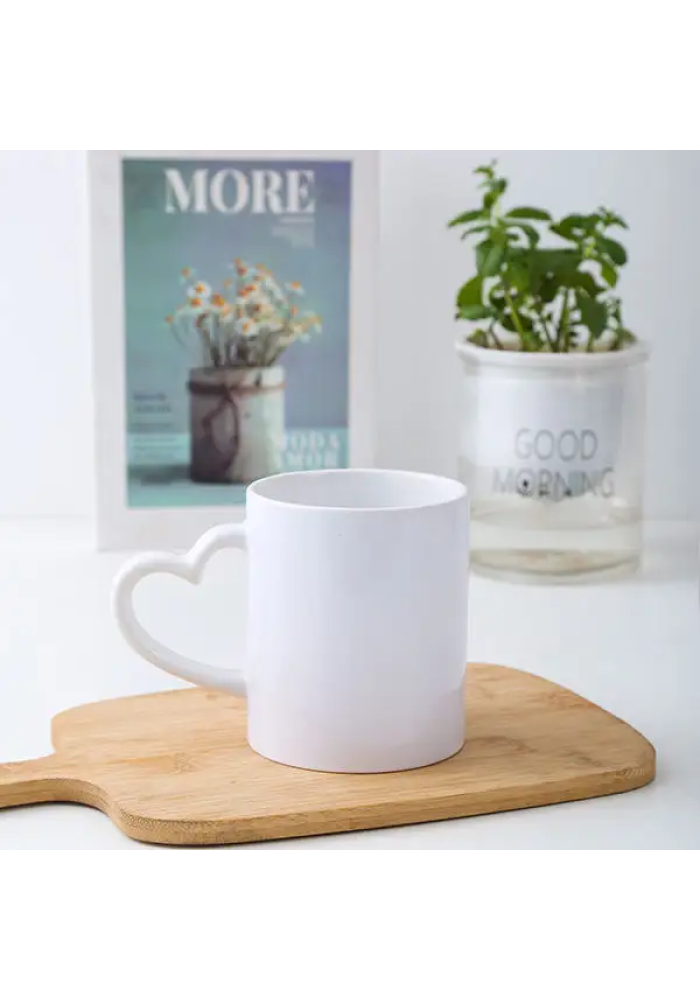  Heart Handle Ceramic Mug (Stoneware)