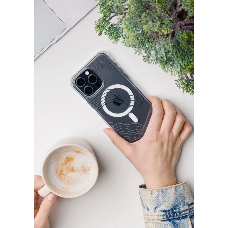 ​​Magnetic Transparent PC+ABS Phone Case