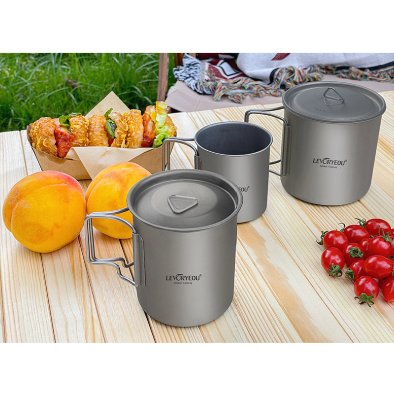 Outdoor Pure Titanium Multi-Purpose Folding Cup