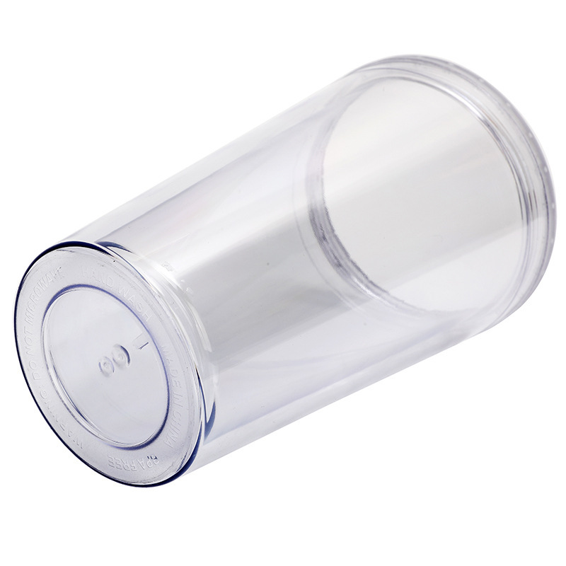  Double Wall Plastic Clear Reusable Cups 