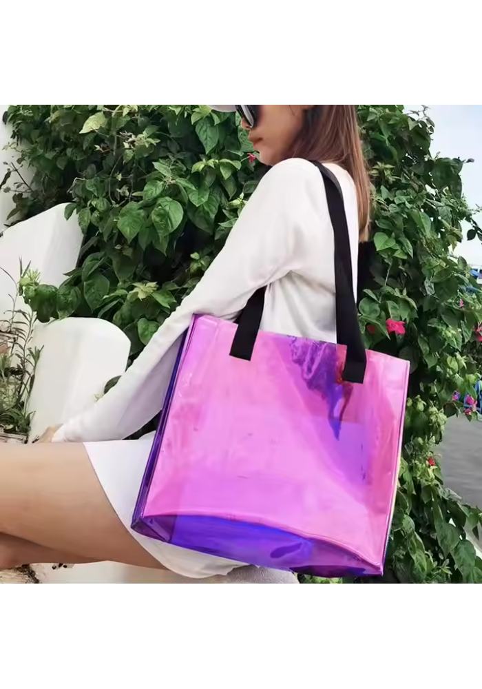  Laser PVC Heat-Pressed Tote Bag