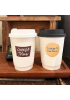 Custom Logo 12 oz Biodegradable Kraft Coffee Cup 500ml Volume Gold Foil Embossed Double Wall Single Paper Paper Craft