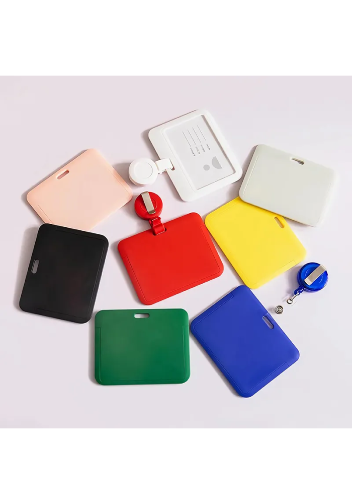 Multifunctional PP ID Badge Holder with Retractable