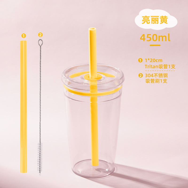 450ml Tritan Single-Layer Straw Cup