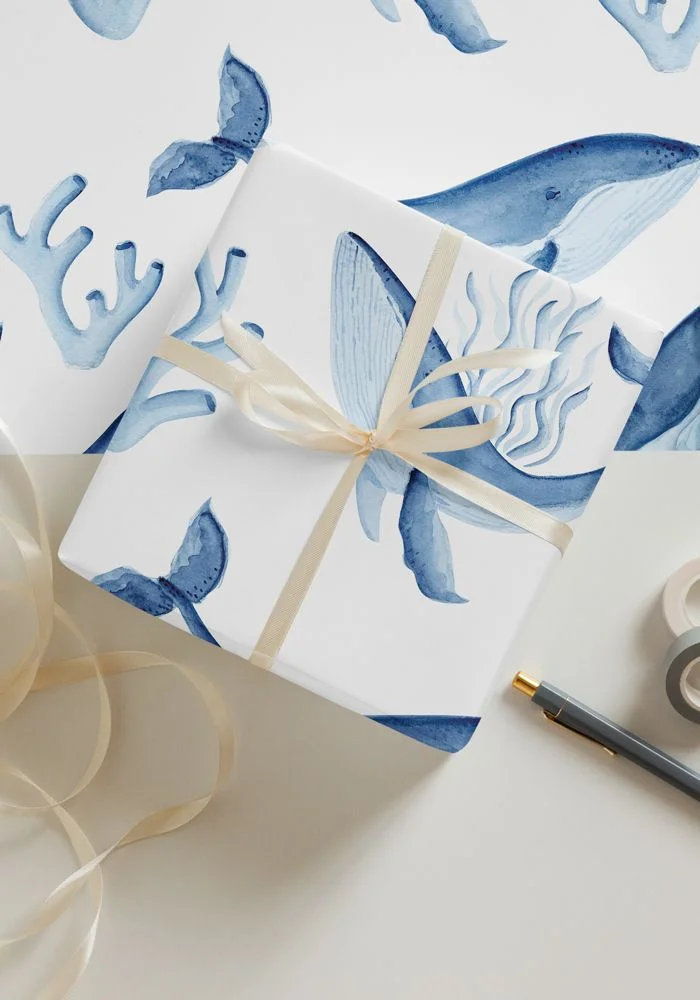  Eco-Friendly Printed Kraft Wrapping Paper Sheets