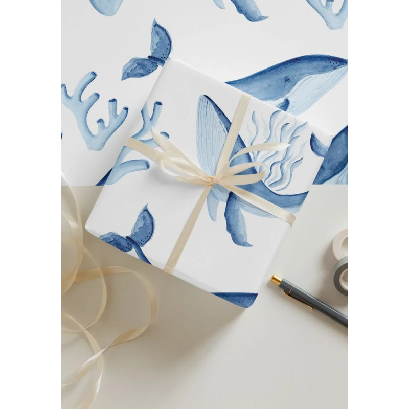  Eco-Friendly Printed Kraft Wrapping Paper Sheets