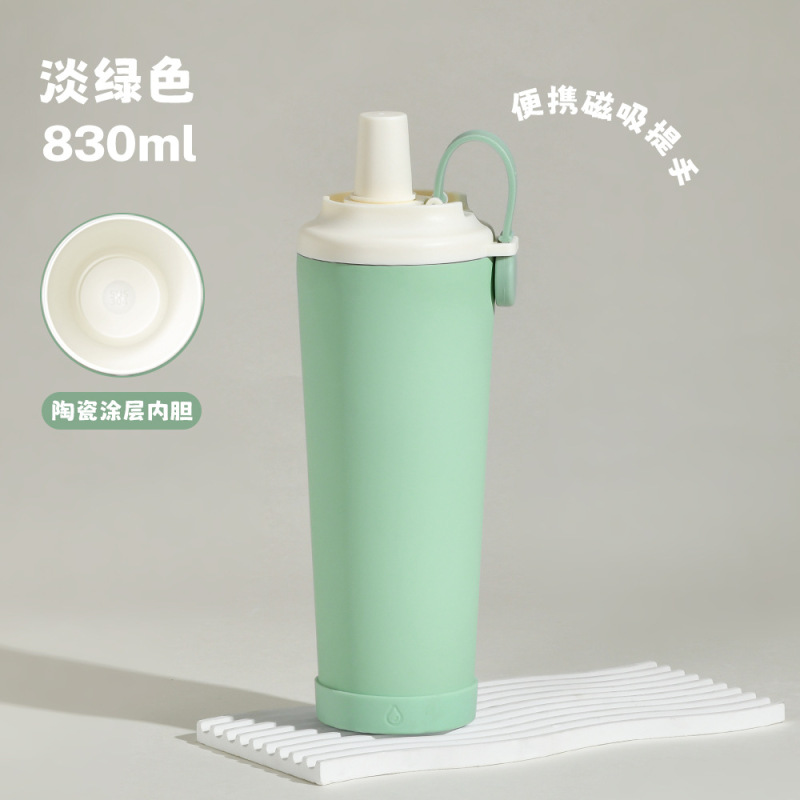 Portable Magnetic Handle Milk Tea Cup