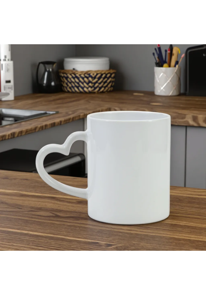  Heart Handle Ceramic Mug (Stoneware)