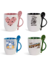 Color Changing Ceramic Mug with Spoon