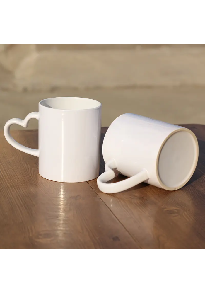  Heart Handle Ceramic Mug (Stoneware)