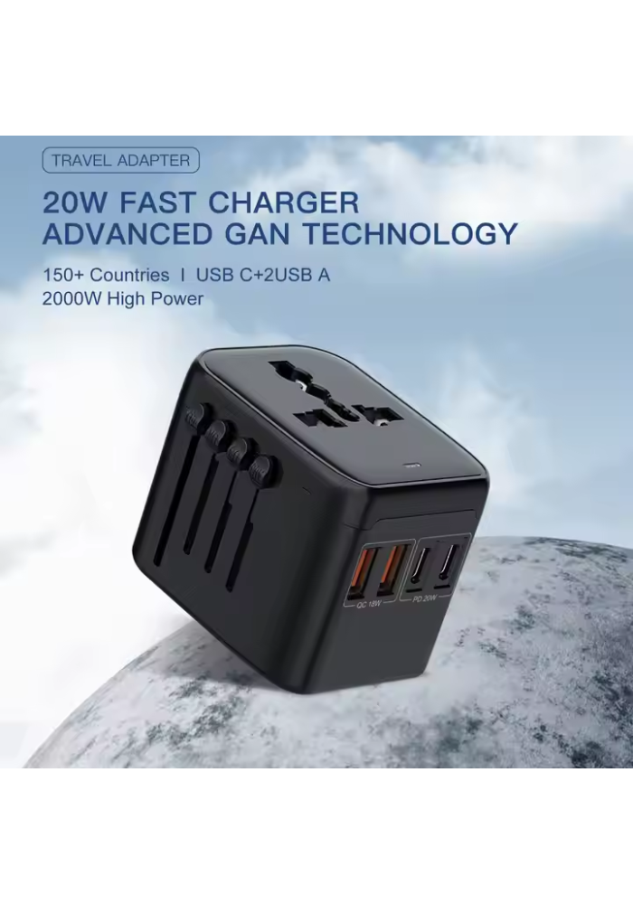 Universal Travel Adapter – 212 Fast Charge Edition