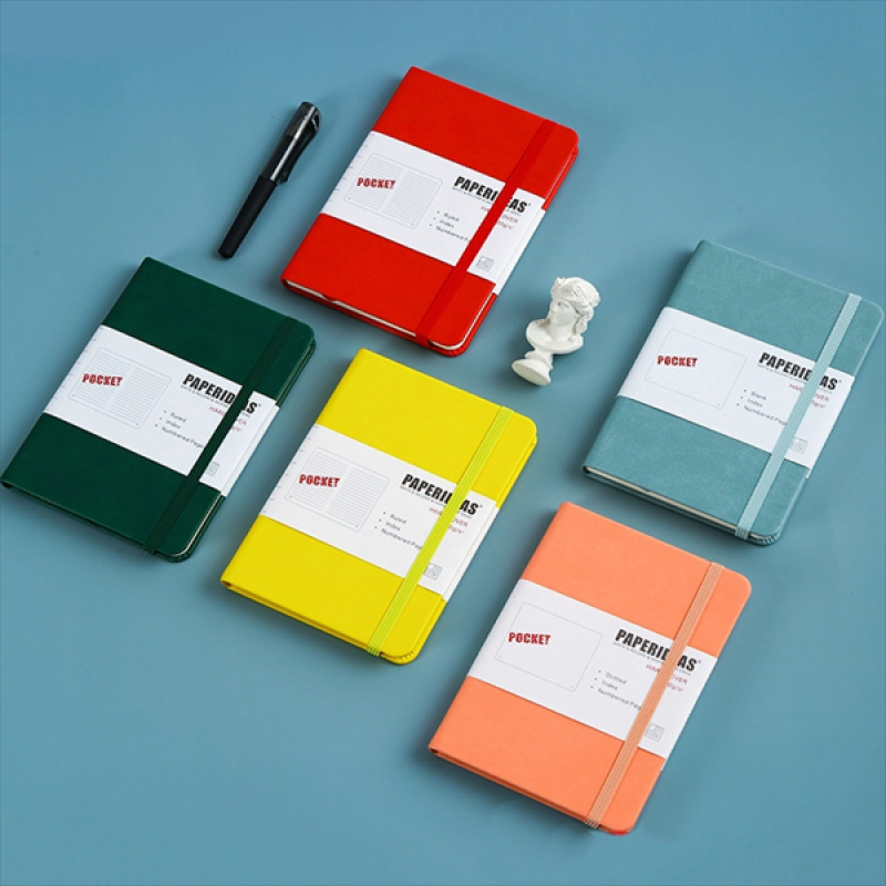 Colorful PU Cover Lined Notebook (A5)