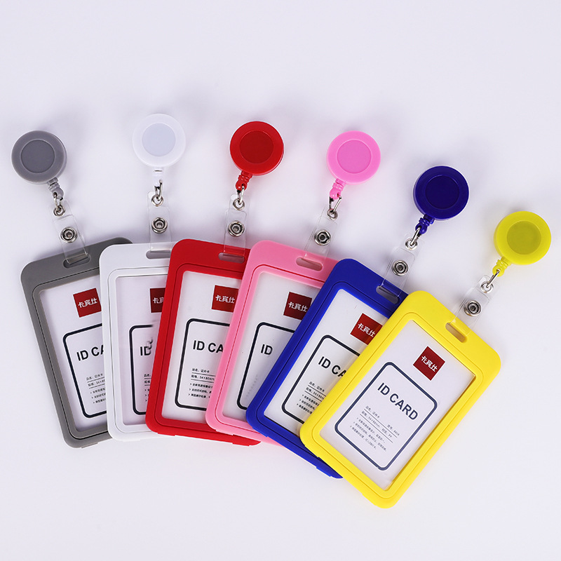Multifunctional PP ID Badge Holder with Retractable