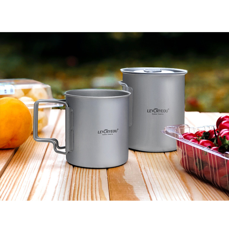 Outdoor Pure Titanium Multi-Purpose Folding Cup