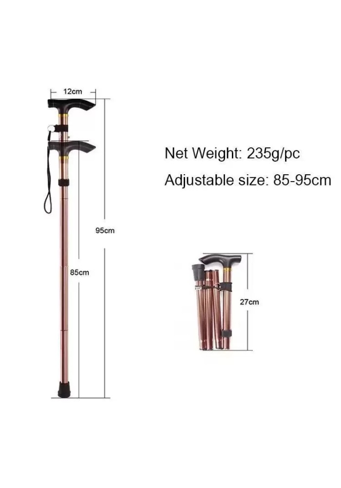 Multi-Functional Foldable Aluminum Alloy Walking Stick