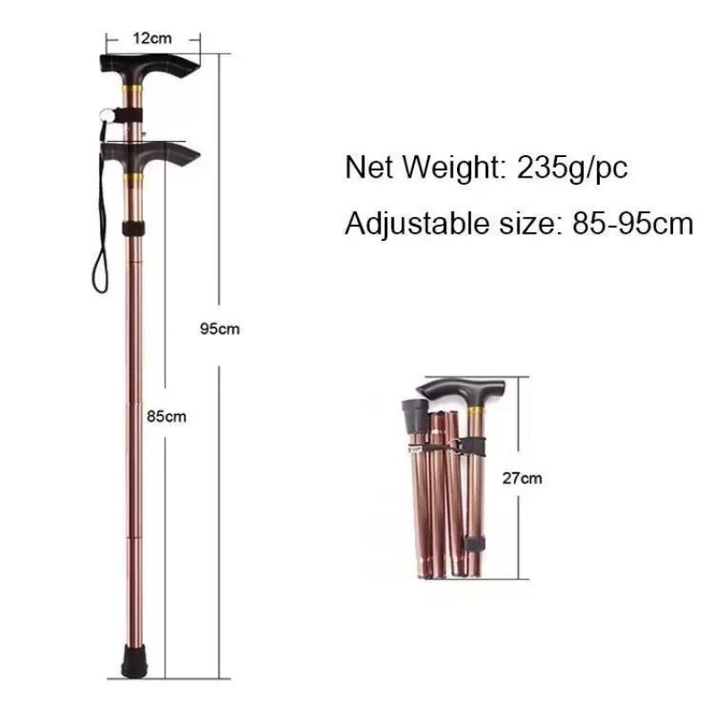Multi-Functional Foldable Aluminum Alloy Walking Stick
