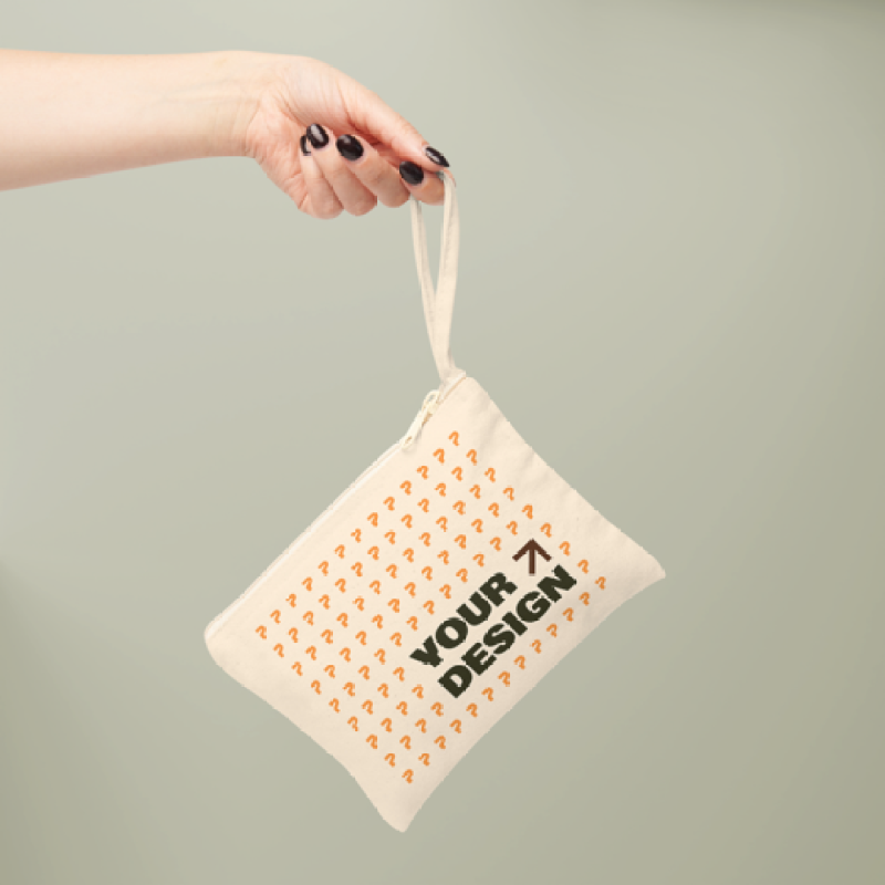 Portable Cotton Zipper Pencil Pouch