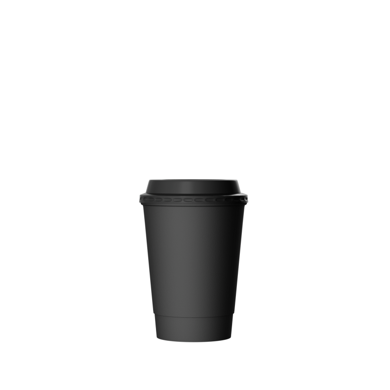 Custom Logo 12 oz Biodegradable Kraft Coffee Cup 500ml Volume Gold Foil Embossed Double Wall Single Paper Paper Craft