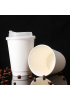 Custom Logo 12 oz Biodegradable Kraft Coffee Cup 500ml Volume Gold Foil Embossed Double Wall Single Paper Paper Craft