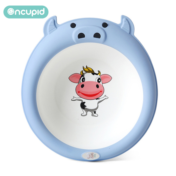 Wholesale manufacturers baby products new children's happy cow infant toddler washbasin PP plastic non-slip baby washbasin