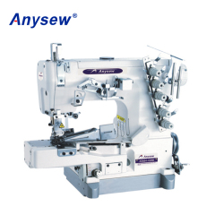 AS664-02BB  High speed cylinder bed interlock sewing machine with rolled edge