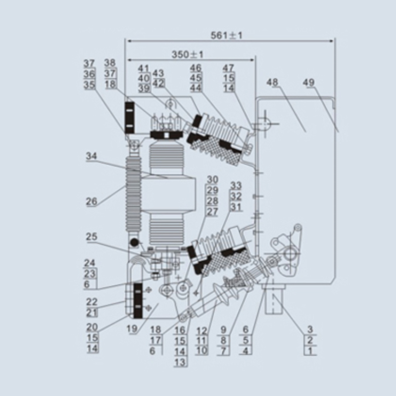 Indoor 3 Phase High Voltage Vacuum Circuit Breaker In Power Plant