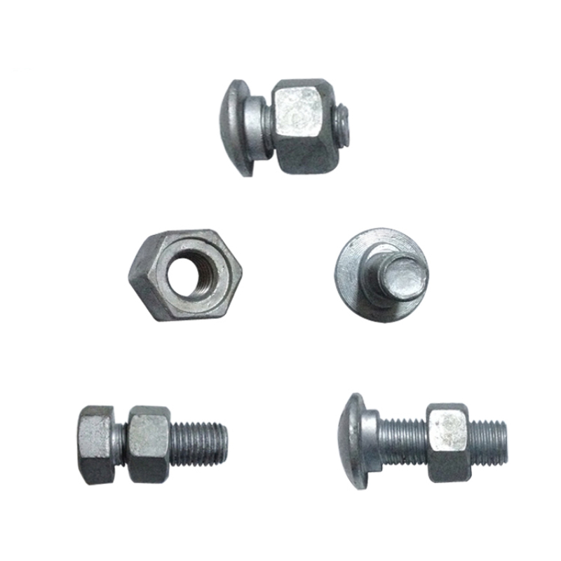 Galvanized Steel Carriage Hex Splice Post Bolt Nut With Recess Nut