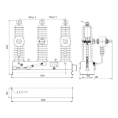 High Voltage 24KV Surge Protector Electrical Circuit Breakers For Industrial