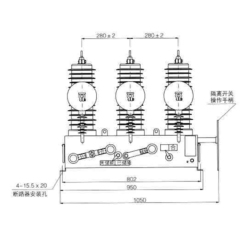 Permanent Magnet Mechanism High Voltage 12KV 3 Phase Circuit Breaker