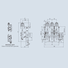 Three Phase High Voltage Air-Blast 12KV Gas Insulated Load Break Switch