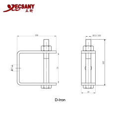 High Quality Anchor Bolt Hot Dip Galvanized D Type Bracket D Iron For Insulator