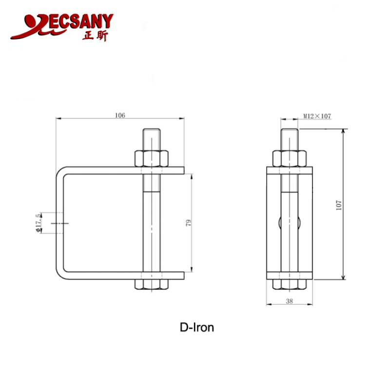 High Quality Anchor Bolt Hot Dip Galvanized D Type Bracket D Iron For Insulator