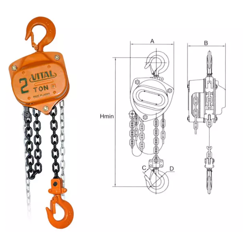 manual Vital chain block made in China factory good price hoist tools lifting for construction pulley tackles machinery