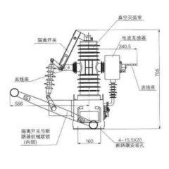 Permanent Magnet Mechanism High Voltage 12KV 3 Phase Circuit Breaker